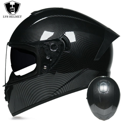 Full Face Motorcycle Helmet Double Visor - Winter Warm Motorbike Crash Gear for Street Bike Racing & Touring (Unisex)